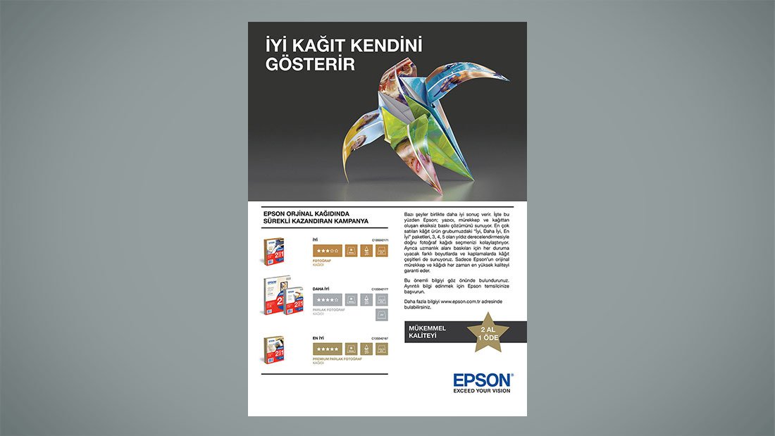 Epson basın ilanı tasarımı