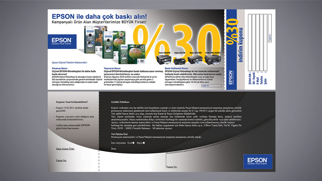 Epson basın ilanı tasarımı