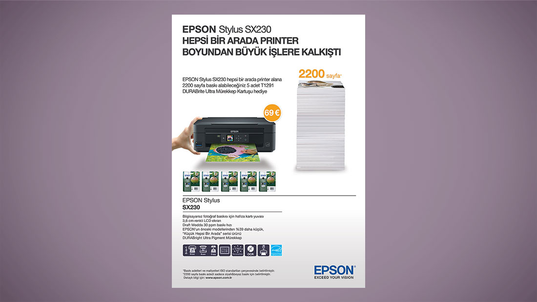 Epson basın ilanı tasarımı