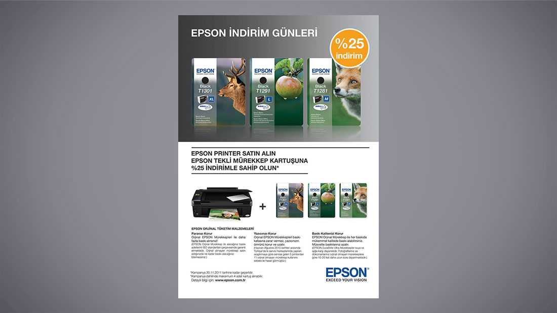 Epson basın ilanı tasarımı