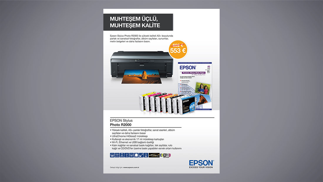 Epson basın ilanı tasarımı