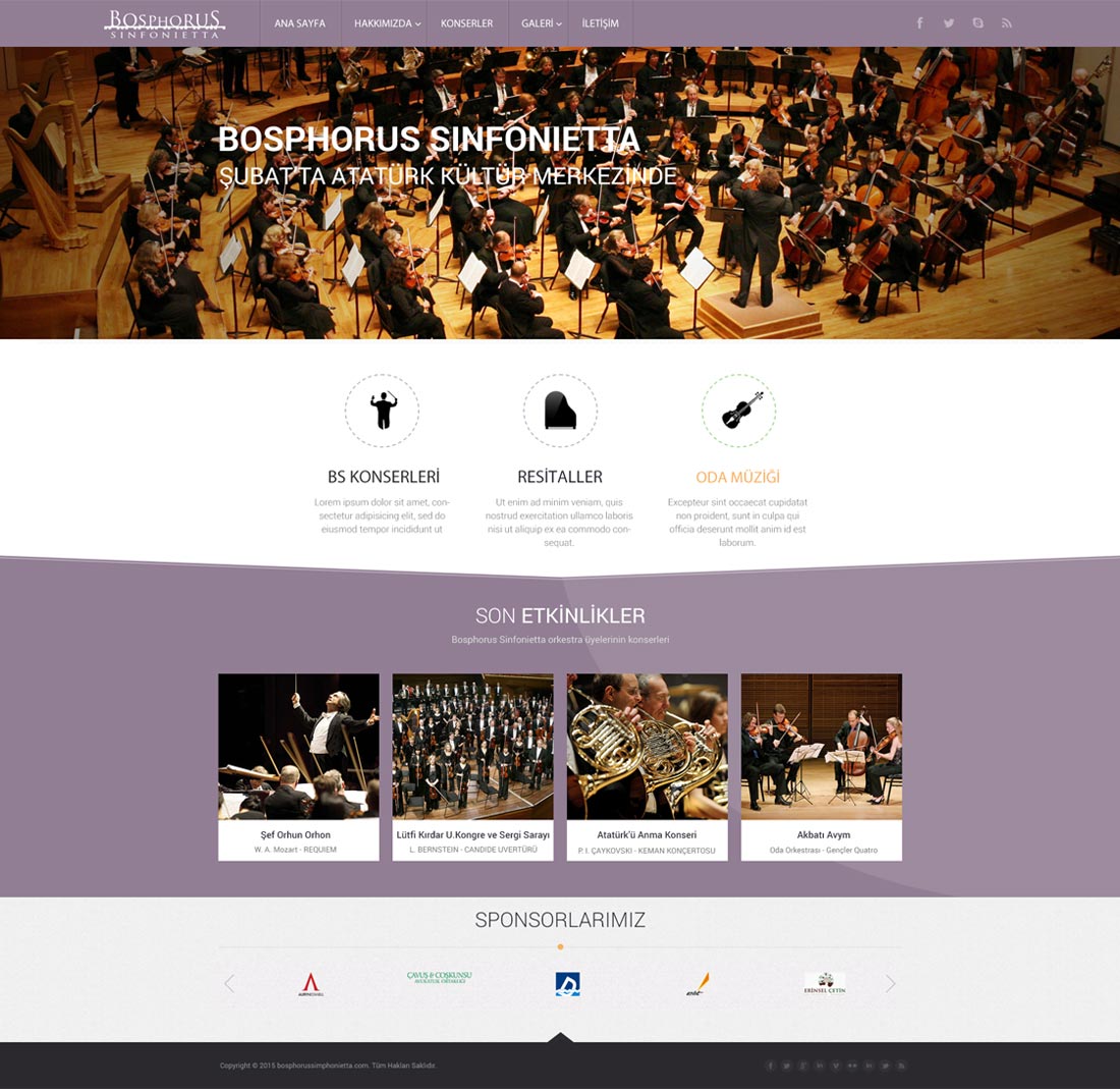 Bosphorus Sinfonietta web site tasarımı